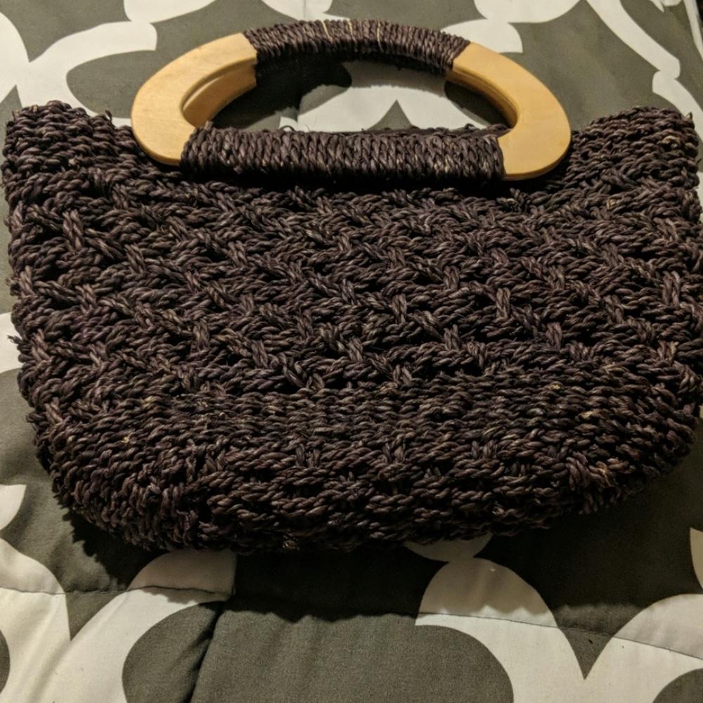 White Stag straw purse